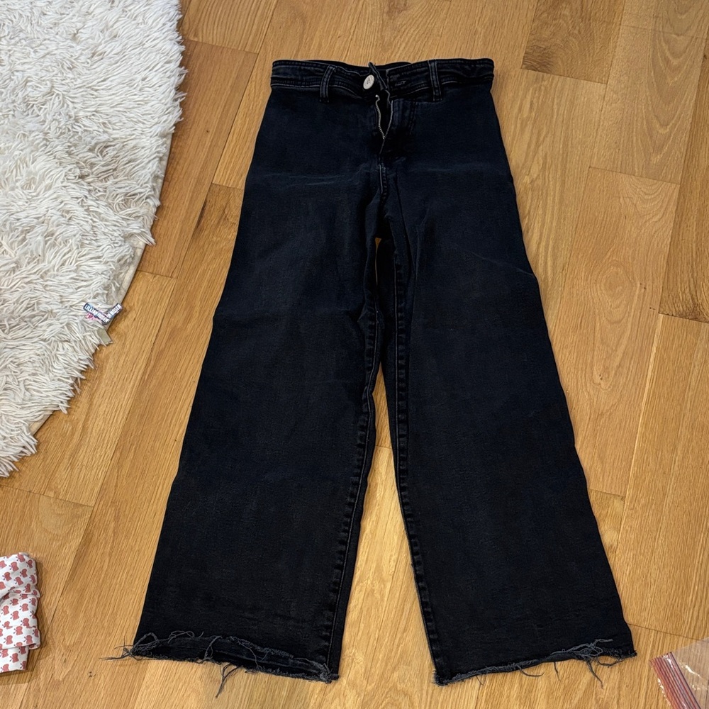 Black Wide-Leg Women Jeans